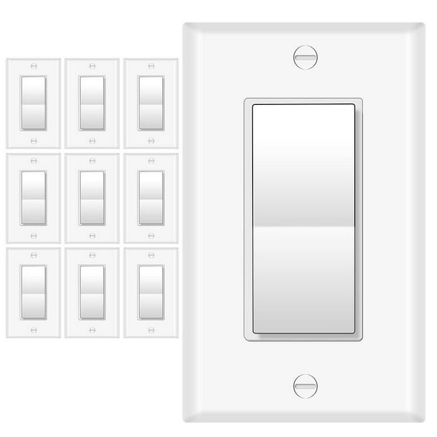 10 Pass & Seymour White RESIDENTIAL Toggle Wall Light Switches 3-Way 15A 663-WG